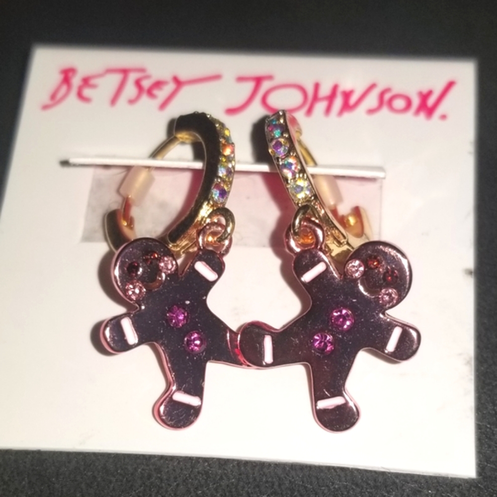 Betsey Johnson gingerbread earrings
